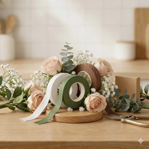 Cinta Floraltape Floratex 1cm X 27 Metros - 3 Rollos Surtido Rollo