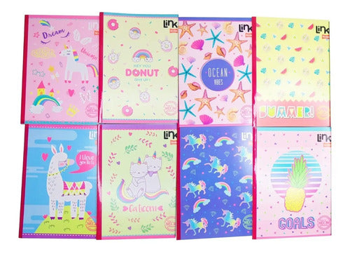 Cuaderno Con Stickers Cosido Cuadriculado 100 Hojas