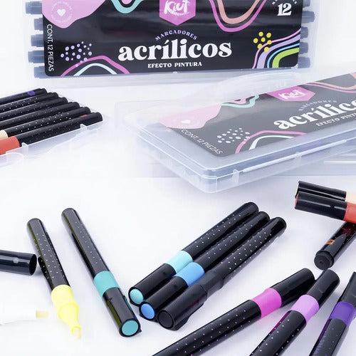 Marcadores Acrilicos Kiut X 12 Pcs 572169 Norma