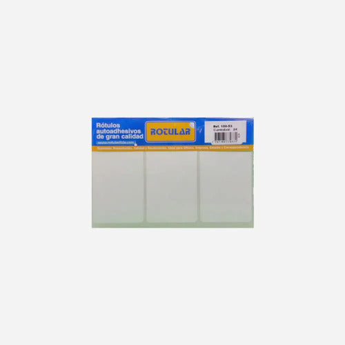Rotulo Autoadhesivo Blanco 100x53mm X 24 Pcs - Ref. 100-53 Blanco