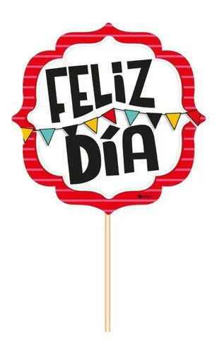 Photocall O Hablador Grande Feliz Dia X 12 Unidades