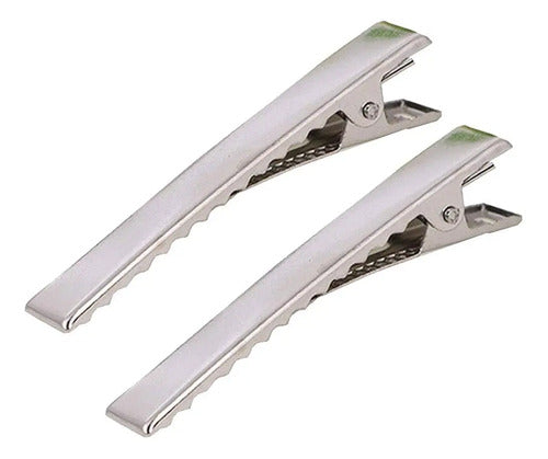 Gancho Pico De Loro Metalico Para Cabello 4cm X 50 Pcs Plateado