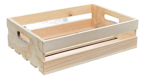 Caja Decorativa Canasta Madera Pino Regalo 35x25x10 Cm Madera Caja