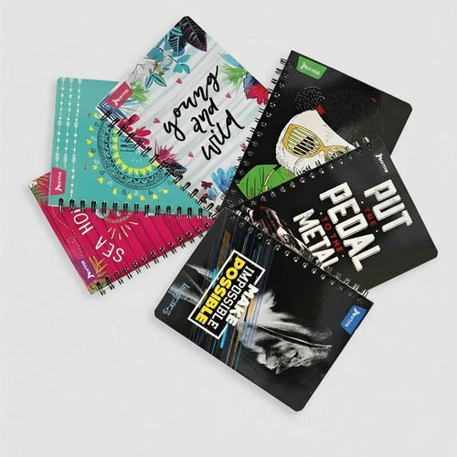 Cuaderno Grande Argollado Cuadriculado 80 Hjs X 6 Unidades