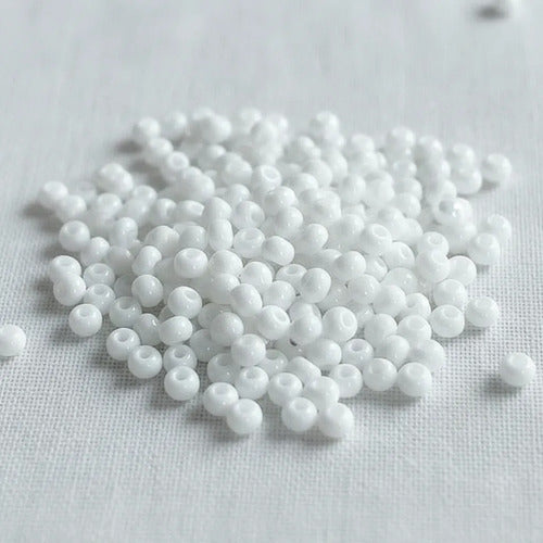 Chaquiras Pepas Bisutería Color Blanco 8.8mm - 1.000und