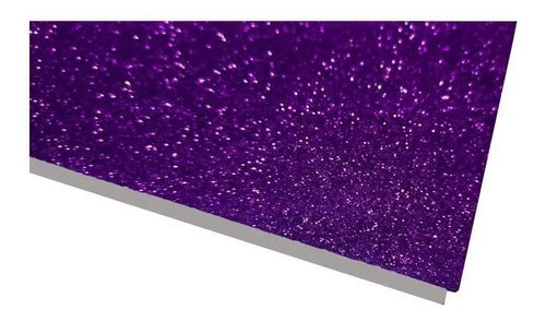 Fomi Foami Escarchado 1/8 Morado X 10 Unidades