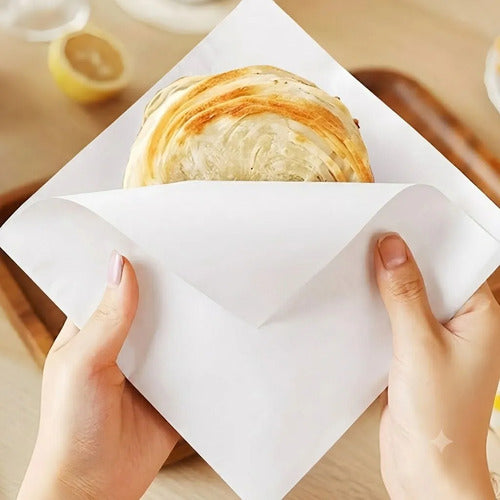 Hoja De Papel Alimentos Antigraso Blanco 35x35cm - 100 Und