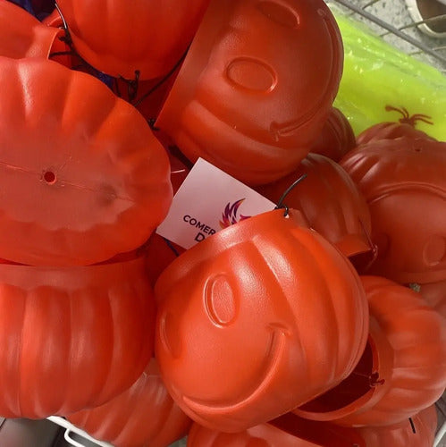 Calabaza Plástica Halloween Para Dulces X 18 Unidades