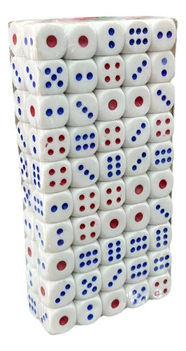 Dados Medianos X 100 Unidades (50 Pares) 1.3x1.3cm Blanco