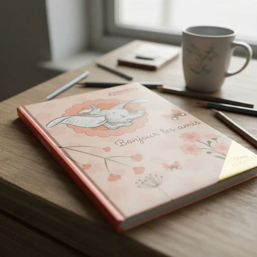 Cuaderno Cosido 7 Materias Pequeño Mujer Pasta Dura Femenino