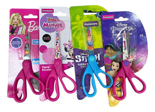 Tijeras Punta Roma Primavera Niños Estampada Personajes