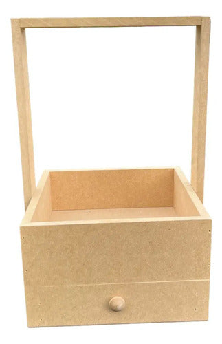 Caja Decorativa Caja Cajón Manija Pino Regalo 20x20x32 Cm Madera Cajón Con Manija