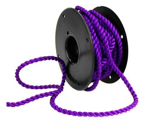 Cordón Trenzado Color Morado 4mm X 18 Metros Morado