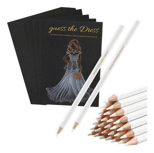 Set Recordatorio  Juego Despedida De Soltera Dibujar X10 Pcs