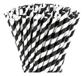 Pitillo Papel Diámetro 8mm X Largo 19.7cm Negro - 100 Pcs Negro