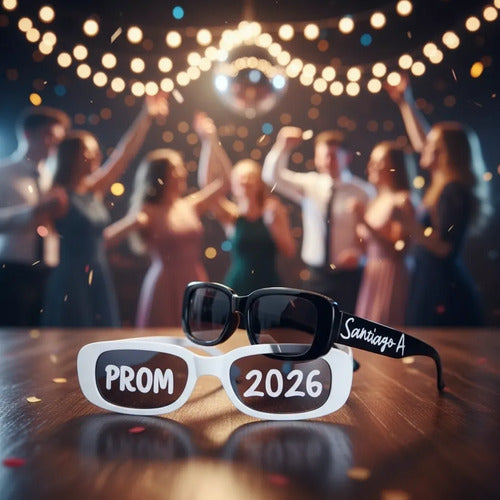 Gafas Personalizadas Para Colegios Prom X 10 Unidades Blanco Personalizado