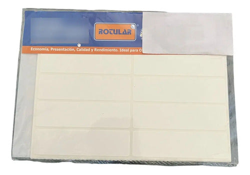 Rotulo Autoadhesivo Blanco 75x20mm X 80 Pcs - Ref. 75-20 Blanco