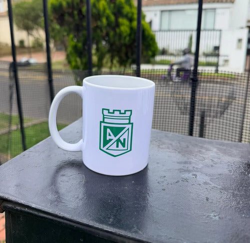 Mug Pocillo Taza De Atlético Nacional Blanco Nacional