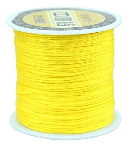 Hilo Chino 0.8mm X 90 Mts Amarillo Para Bisutería Manillas Amarillo 1 Cm 9000 Cm