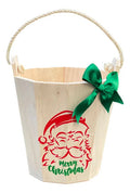Balde De Madera Para Regalo Ancheta Navidad 20x20cm  Madera