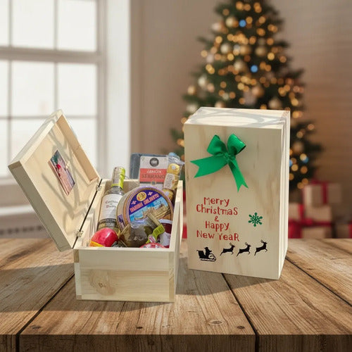 Ancheta Navideña Regalo Vino