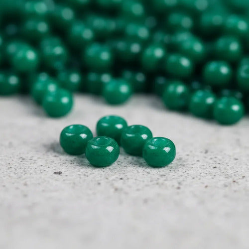 Chaquiras Pepas Bisutería Color Verde Oscuro8.8mm -1.000und