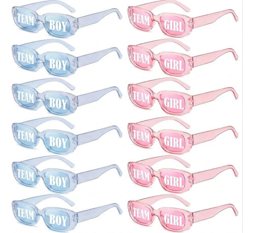 Gafas Personalizadas Revelación De Genero X 10 Unidades Rosa/azul Fiestas