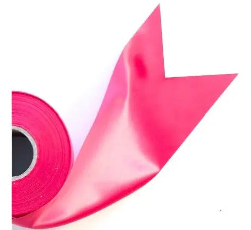 Cinta Fucsia Raso Tela Satín Moños 25 Mts X 3.5 Cm  Fucsia