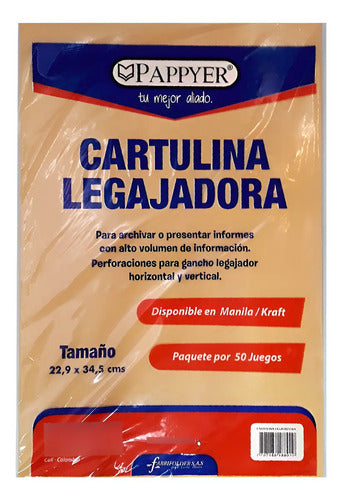 Cartulina Legajadora Fabrifolder X 50 Juegos Naranja Oscuro