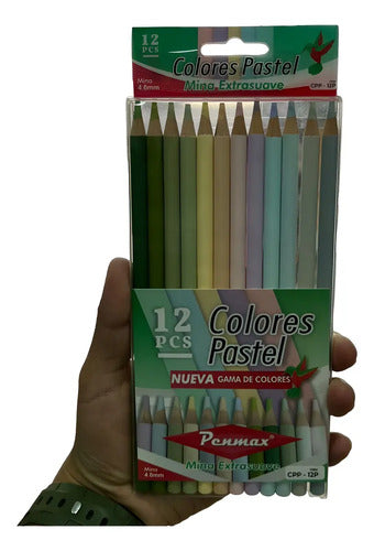 Colores Pastel X 12 Penmax Pastel