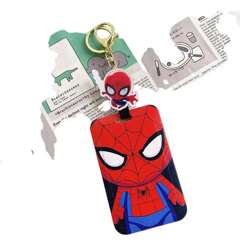 Porta Carnet Yoyo Porta Documentos Acrílico Spiderman Rojo Y Azul