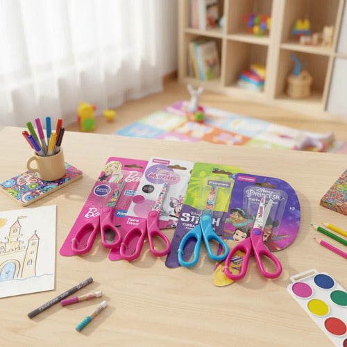 Tijeras Punta Roma Primavera Niños Estampada Personajes