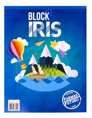Block Papel Iris Tamaño Media Carta X 40 Hojas - 6 Blocks Surtido