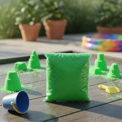 Arena Artificial Manualidades Verde Neón X 500gr Verde Neón