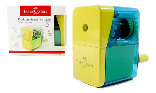 Tajalapiz Sacapuntas Manivela De Mesa Faber Castell Amarillo
