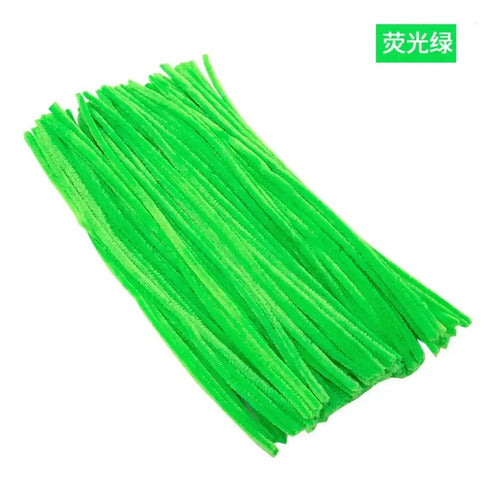 Chelines Color Verde Fluorescente 30cm X 100 Pcs