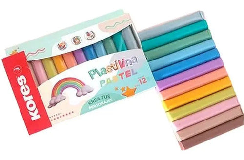 Plastilina Kores Jumbo Colores Pastel X12