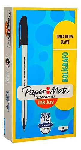 Boligrafo Kilometrico Negro X 6 Negro