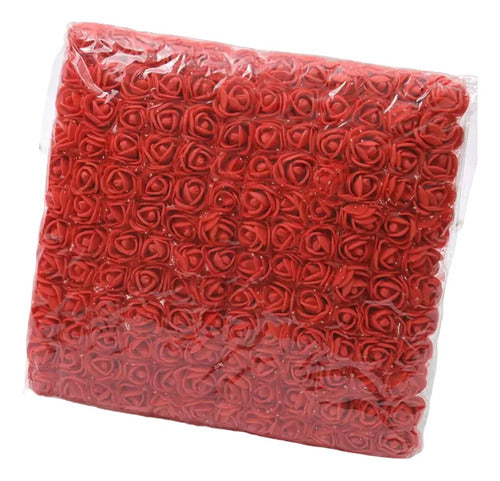 Rosas En Foamy Color Rojo Paquete X 500 Pcs Rojo