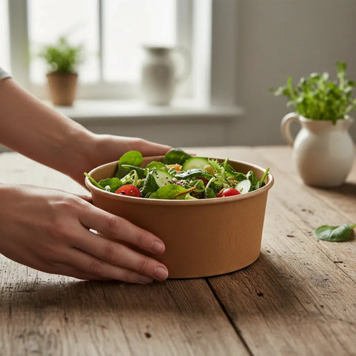 Bowl Kraft 26oz - 150x60mm Sin Tapa  X 50 Unidades Kraft