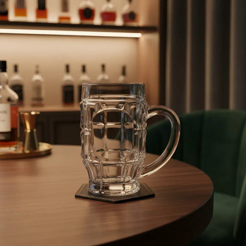 Vaso Jarro Cervecero Hamburgo De Vidrio X 6 Unidades Transparente
