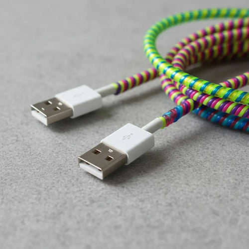 3 Unidades Protector De Cable En Resorte