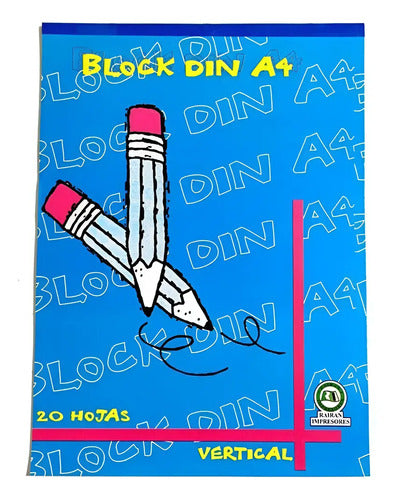 Block Din A4 Milimetrado 20h X 3 Unidades  Blanco