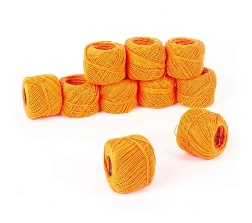 Hilo Lana Naranja Ovillo Crochet 50 Gr Naranja