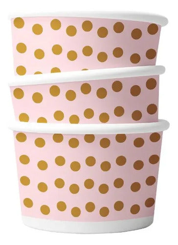 Vaso Desechable Ecológico Cartón Helado 6 Oz X 50 Unidades Rosa