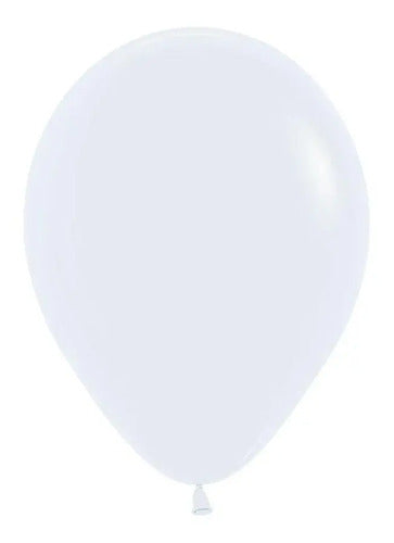 Globo Bomba Metalizado Color Blanco R12 X 50 Und