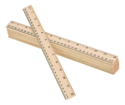 Regla Madera 30cm - 6 Unidades Madera