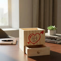 Caja De Madera Para Regalo Ancheta Amor Y Amistad 20x20x18cm Madera