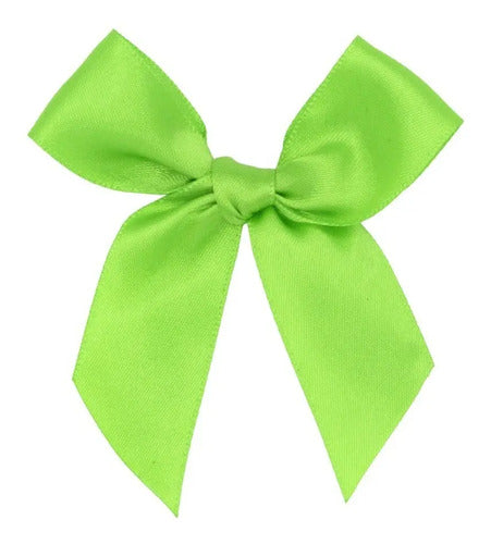 Cinta Verde Biche Raso Tela Satín Moños 50 Mts X 2.5 Cm  Verde