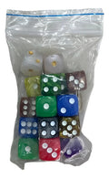 Dados Colores X 20 Unidades (10 Pares) 1.5x1.5cm Colores